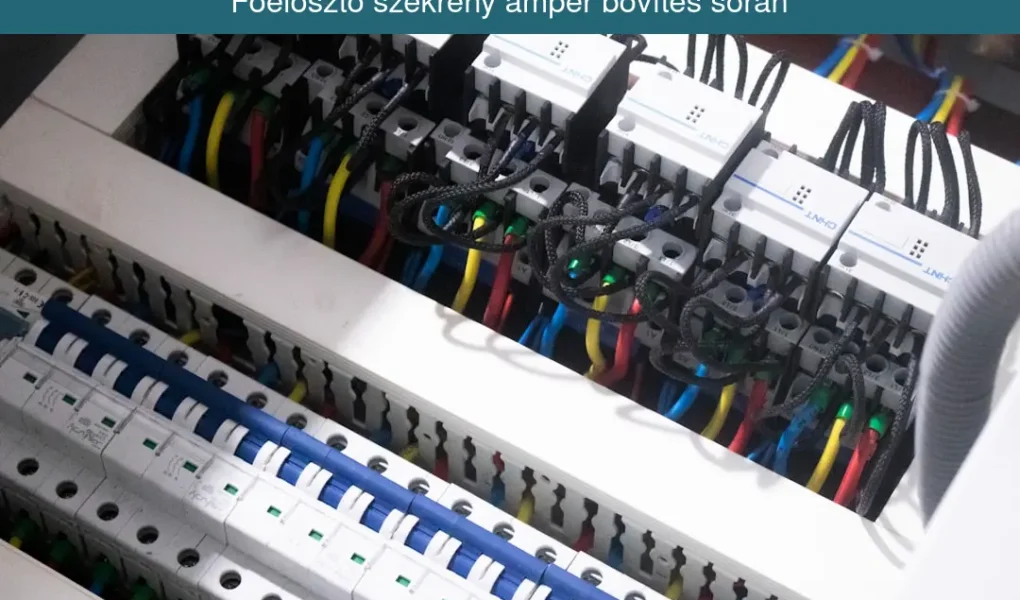 Főelosztó szekrény amper bővítés során