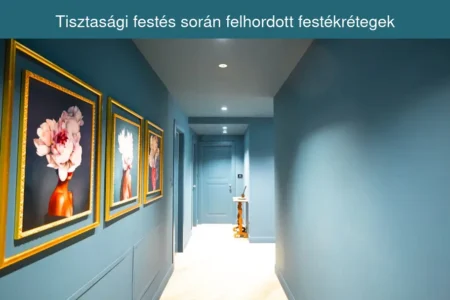 Tisztasági festés során felhordott festékrétegek
